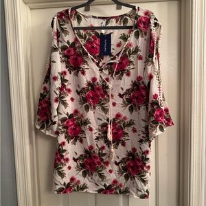 NWT Piphany Coronado Cold shoulder blouse